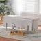 Baxton Studio Rockwell Contemporary Glam and Luxe Grey Velvet Upholstered and Gold Finished Metal Storage Bench 198-12210-ZORO - alternate 1
